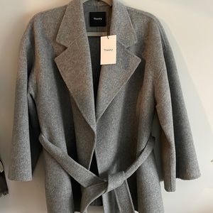 Theory Light Gray Women's Trench Coat